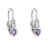 21899 stribrne detske nausnice visiace so zirkónom vo fialovej farbe 11197 3