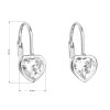 22019 4 stribrne nausnice visiace so zirkónom biele srdce 11185 1