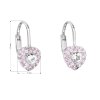 22031 2 strieborné detské náusnice visiace so zirkónom ružové srdce 11216 3