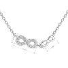 22055 3 strieborný nahrdelník so zirkónom biele nekonečno 12041 1