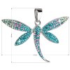 16826 3 strieborný prívesok s kryštálmi swarovski modro zelená väzka 34164 3