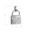22748 1 strieborný prívesok s kryštálmi biely zámok 34808 1