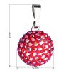 23048 1 strieborný prívesok s kryštálmi červené guľaty 734080 4