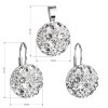 16913 2 sada šperku s kryštálmi swarovski nausnice a prívesok bile kulate 39117 1