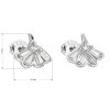 23138 2 stribrne nausnice pecka so zirkónom v bielej farbe 11089 1