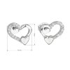 23147 2 stribrne nausnice pecka so zirkónom biele srdce 11092 1
