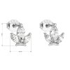 23192 2 stribrne nausnice pecka so zirkónom v bielej farbe 11110 1