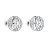 23195 stribrne nausnice pecka so zirkónom biele kulate 11112 1