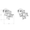 23210 2 stribrne nausnice pecka so zirkónom v bielej farbe 11117 1