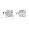 23285 2 stribrne nausnice pecka so zirkónom biela kyticka 11148 1