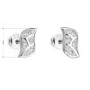23327 2 stribrne nausnice pecka so zirkónom v bielej farbe 11166 1