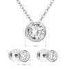 23414 1 súprava šperku so zirkónom v bielej farbe nausnice a nahrdelník 19007 1