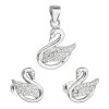 23423 sada šperku so zirkónom nausnice a prívesok bila labut 19010 1