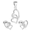 23438 sada šperku so zirkónom nausnice a prívesok biele srdce 19015 1