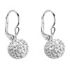 23468 stribrne nausnice visiace s kryštálmi swarovski biele kulicky 31110 1
