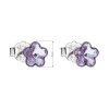 16955 2 stribrne nausnice pecka s krystalmi swarovski fialova kyticka 31080 3