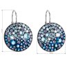 23672 2 stribrne nausnice visiace s kryštálmi swarovski modre kulate 31161 3 blue style