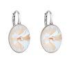 23696 stribrne nausnice visiace s kryštálmi swarovski biely oval 31275 4 light grey delite