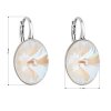 23696 2 stribrne nausnice visiace s kryštálmi swarovski biely oval 31275 4 light grey delite