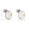 23732 2 stribrne nausnice pecka s kryštálmi swarovski biely oval 31274 4 light grey delite