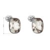 23765 2 stribrne nausnice pecka s krystalmi swarovski sedy obdelnik 31279 5