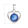 23792 2 strieborný prívesok s tmavo modrou matnou swarovski perlou srdca 34246 3