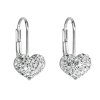 17000 stribrne nausnice visiace s kryštálmi swarovski biele srdce 31125 1