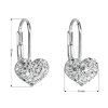 17000 3 stribrne nausnice visiace s kryštálmi swarovski biele srdce 31125 1