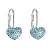 17003 stribrne nausnice visiace s kryštálmi swarovski modre srdce 31125 3
