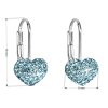 17003 2 stribrne nausnice visiace s kryštálmi swarovski modre srdce 31125 3
