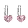 17006 stribrne nausnice visiace s kryštálmi swarovski rusove srdce 31125 3