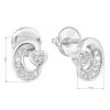 24125 2 stribrne nausnice pecka so zirkónom v bielej farbe 11313 1