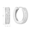 24137 2 stribrne nausnice kruhy so zirkónom v bielej farbe 11317 1