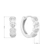 24155 2 stribrne nausnice kruhy so zirkónom v bielej farbe 11323 1