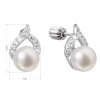 24176 6 stribrne nausnice kôstky s bielou ricnou perlou 21055 1