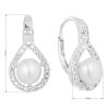 24248 3 stribrne nausnice visiace s bielou ricnou perlou 21053 1