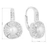 24251 2 stribrne nausnice visiace s bielou ricnou perlou 21054 1