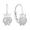 24287 stribrne nausnice visiace so zirkónom biela sova 11219 1