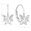 24296 1 stribrne nausnice visaci se zirkonem bily motyl 11226 1