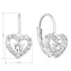 24302 2 stribrne nausnice visiace so zirkónom biele srdce 11225 1