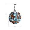 24335 1 strieborný prívesok s kryštálmi swarovski mix farieb guľaty 34081 3 aqua