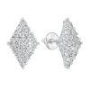 24404 stribrne nausnice pecka so zirkónom biely kosoštvorec 11293 1