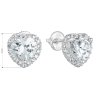 24410 2 stribrne nausnice pecka so zirkónom biele srdce 11276 1
