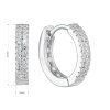 24422 2 stribrne nausnice kruhy so zirkónom v bielej farbe 11238 1