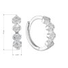 24428 2 stribrne nausnice kruhy so zirkónom v bielej farbe 11239 1