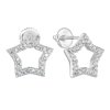 24458 stribrne nausnice pecka so zirkónom biela hviezdica 11296 1