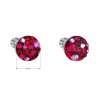 24548 2 stribrne nausnice pecka s krystalmi swarovski cervene kulate 31336 3 cherry