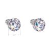 24575 2 stribrne nausnice pecka s kryštálmi swarovski fialove kulate 31336 3 violet