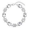 Strieborný náramok so Swarovski kryštálmi biely 33047.1