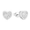 24680 stribrne nausnice pecka so zirkónom biele srdce 11032 1